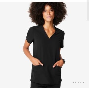 Figs black casma scrub top size small